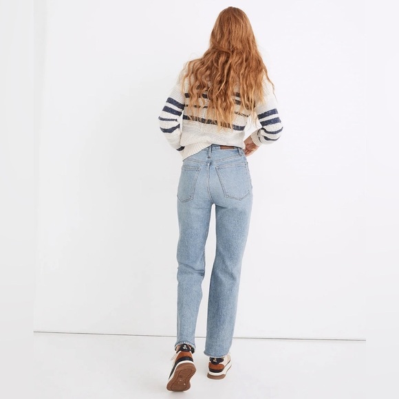 Madewell The Perfect Vintage Jean Striaght Leg Jeans Blue Denim 30 Tall - Picture 2 of 9